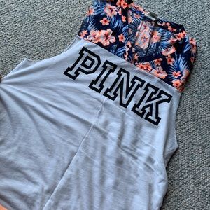 Floral VS PINK Floral Muscle Tank